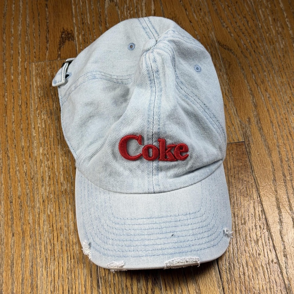 Coca-Cola Coke Blue Denim Dad Hat Strapback Cap American Needle Adjustable